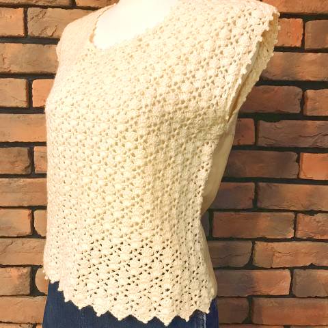 ivory crochet top