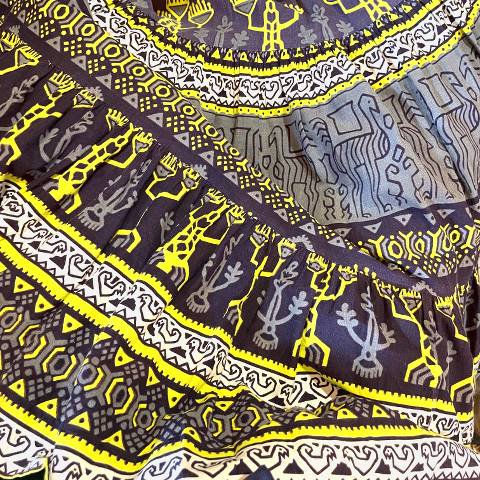 Native Novelty Pattern Tiered Skirt