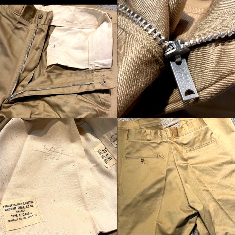 1960's U.S.ARMY Chino Trousers - HONEY BOP