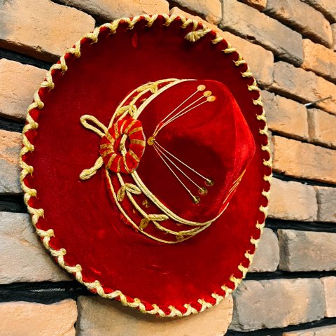 Red Mexican Sombrero Hat