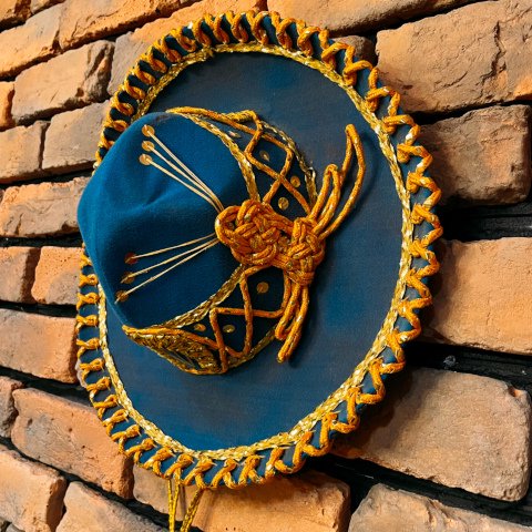 Blue Mexican Sombrero Hat