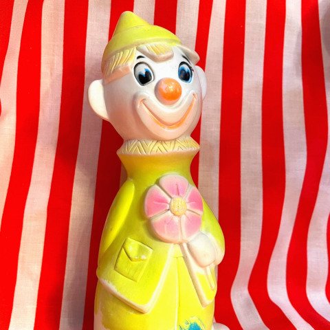 Clown Squeak Squeaker Rubber Toy