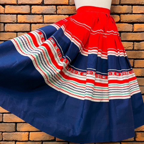 Tri Color Native Pattern Skirt