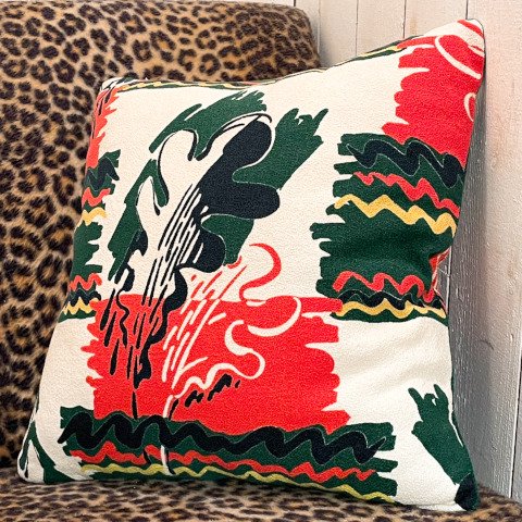 50's Cactus Pattern Fabric Cushion