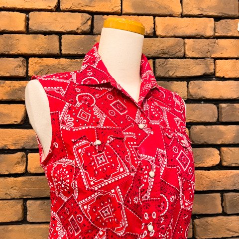 <img class='new_mark_img1' src='https://img.shop-pro.jp/img/new/icons13.gif' style='border:none;display:inline;margin:0px;padding:0px;width:auto;' />“MILLER” Red Paisley Western Shirt
