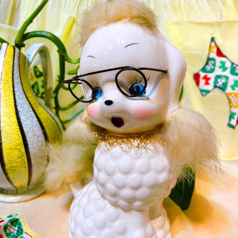 <img class='new_mark_img1' src='https://img.shop-pro.jp/img/new/icons13.gif' style='border:none;display:inline;margin:0px;padding:0px;width:auto;' />Glasses Ceramic Poodle