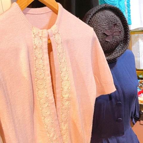 Pink Knit Short Sleeve Cardigan