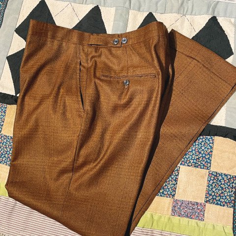 Brown Plaid Trousers