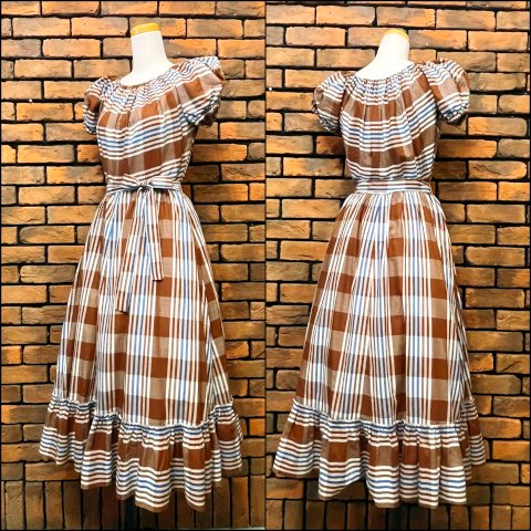 <img class='new_mark_img1' src='https://img.shop-pro.jp/img/new/icons13.gif' style='border:none;display:inline;margin:0px;padding:0px;width:auto;' />Puffed Sleeve Cotton Long Dress with Belt