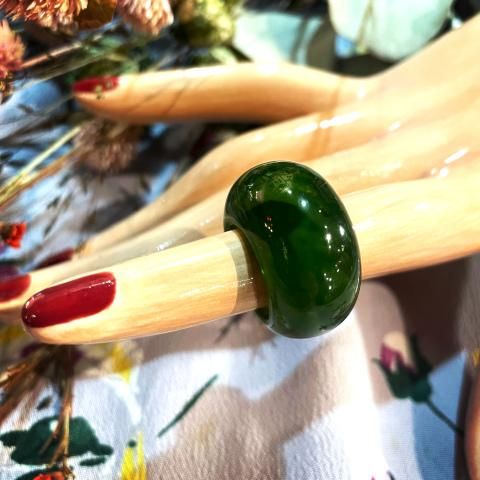 英国製　グリーンマーブル　ベークライトリングケース　リングボックス　ヴィンテージ 英国製 グリーンマーブル ベークライトリングケース リング