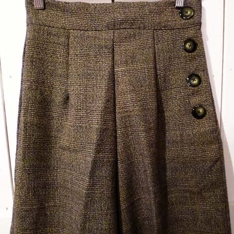 1950's Vintage Fabric, Gray Plaid Baggy Pants