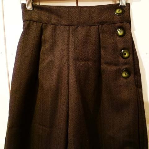 1950's Vintage Fabric, Brown Striped Gaucho pants