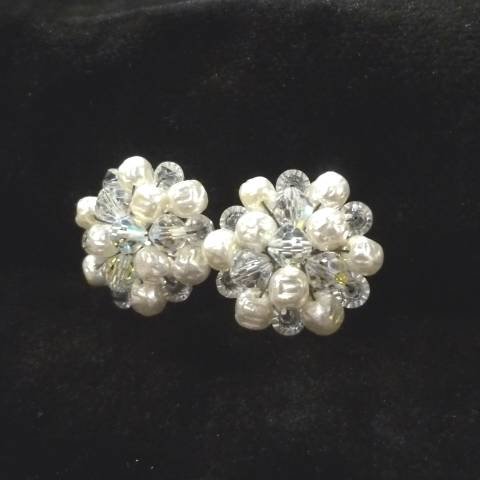 Crystal & Pearl Beaded Earrings