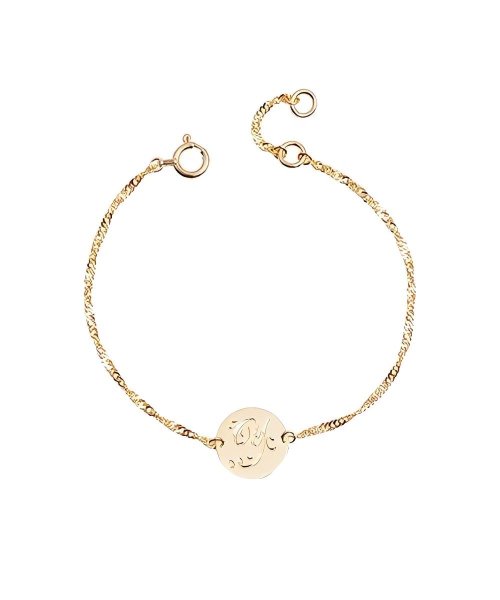 K18YG Chain Bracelet Round Baby