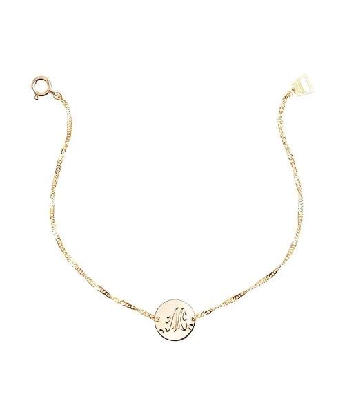 K18YG Chain Bracelet Round Mom