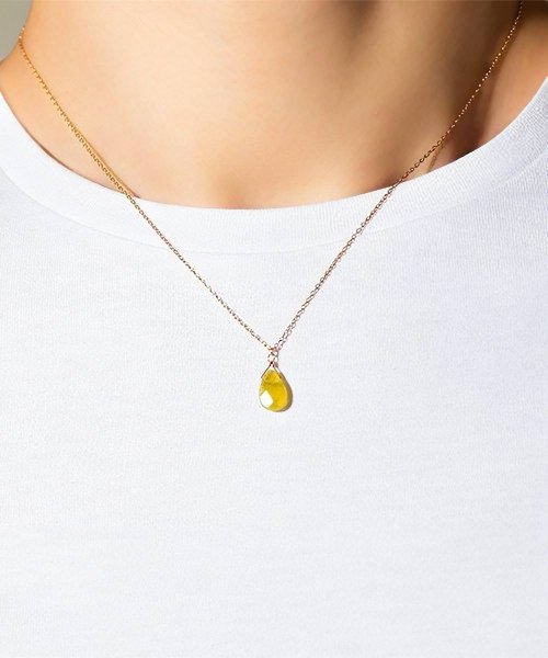 NR73 / Olive Quartz Necklace