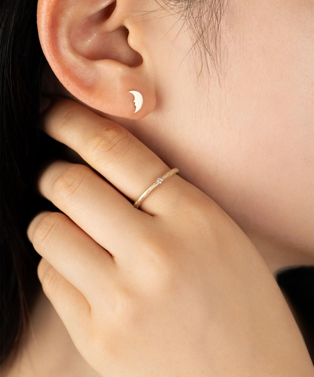 AURORA GRAN キャニオリングホワイトダイア K10 11号