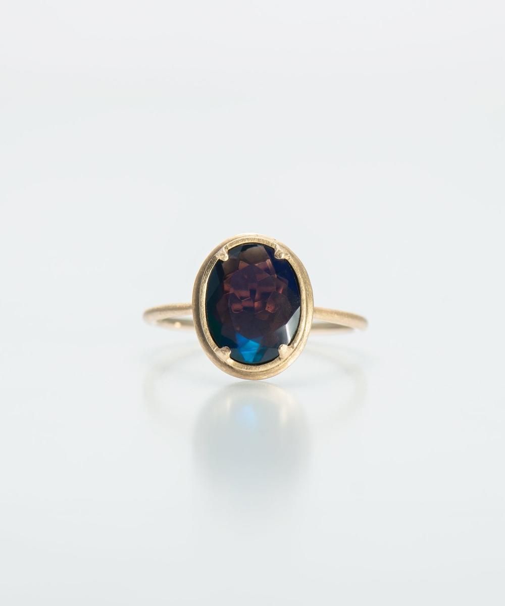 NR128 / Black Opal Ring/Oval Cut | AURORA GRAN ジュエリー