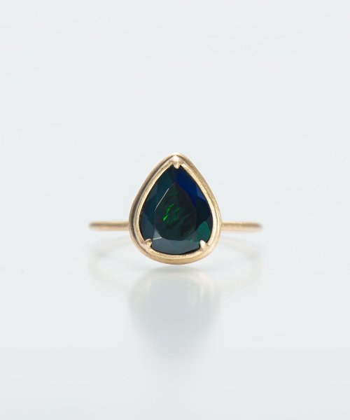 <img class='new_mark_img1' src='https://img.shop-pro.jp/img/new/icons8.gif' style='border:none;display:inline;margin:0px;padding:0px;width:auto;' />NR129 / Black Opal Ring / Pear Shape Cut