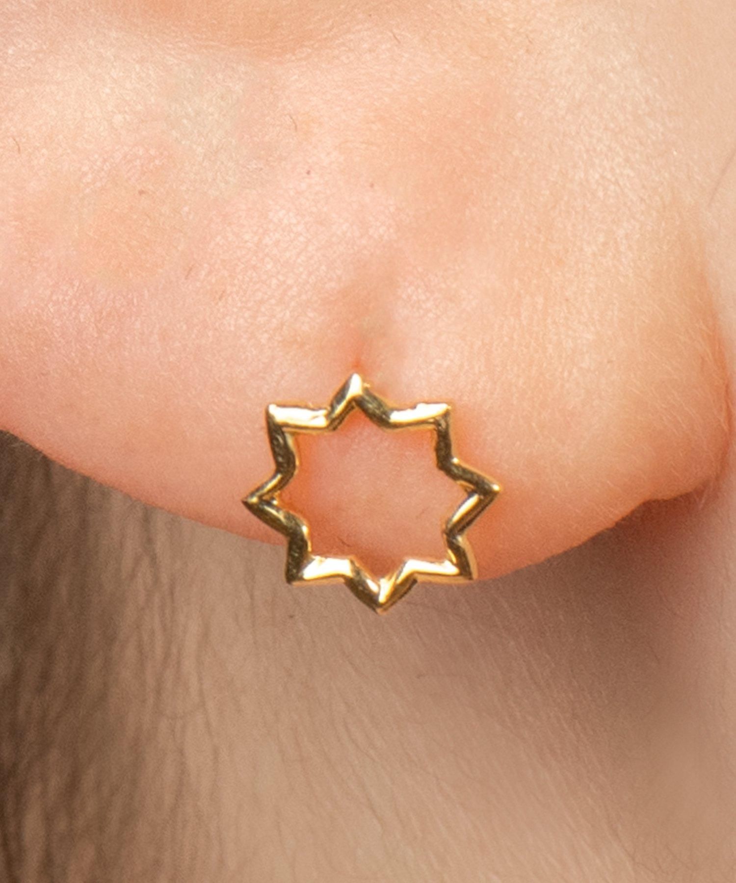 e.m.の星のピアス MOON&SUN PIERCED EARRINGS(2JP0855)K10 ピアス｜スター