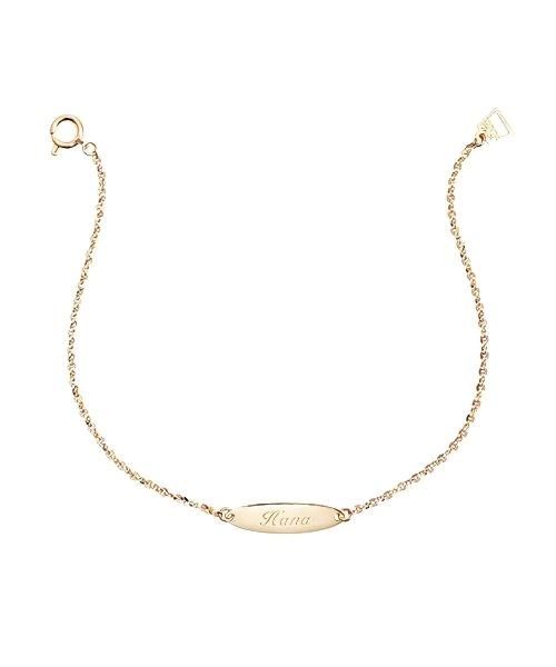 K18YG Chain Bracelet Oval  for Mom