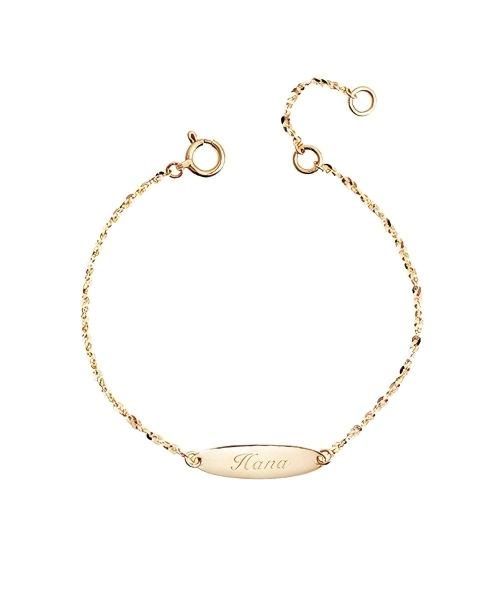 K18YG Chain Bracelet Oval  for Baby