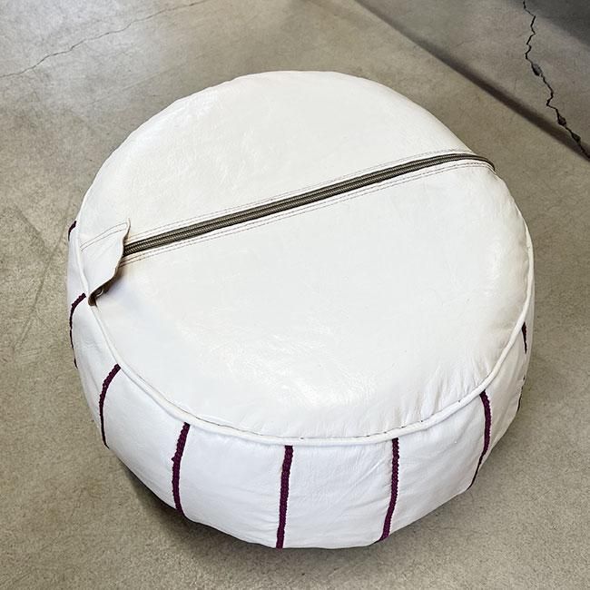 モロッコレザークッションプフ Gypsy Flower アンティーク家具と