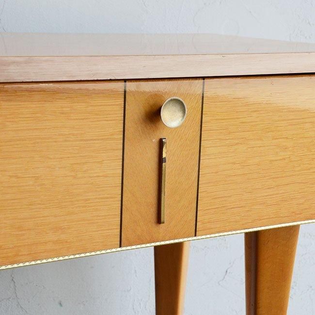ヴィンテージ　サイドテーブル　ベッドサイドテーブル　フランス stoop | French Vintage Rattan Side Table