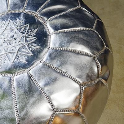 モロッコレザークッション プフ Gypsy Flower アンティーク家具