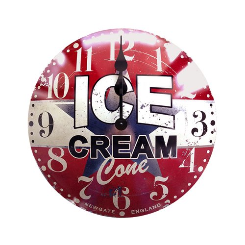 アイスクリームアドバタイジングクロック（壁掛け時計）Ice cream advertising clock　【NEWGATE ニューゲート　 ARTWORKSTUDIO アートワークスタジオ】 　｜ イケダ照明 online store