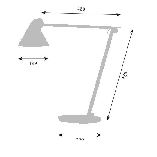 NJP テーブル ベース式 / ライト・アルミ・グレー｜ルイスポールセン★テーブルランプ★ - LED照明,照明器具の通販ならイケダ照明 online  store -