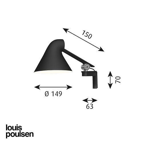 NJP ウォール / コード付 / ショートアーム（ライト・アルミ