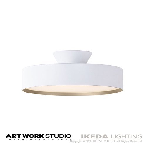 Glow 5000 LED Ceiling Lamp　グロー5000LEDシーリングランプ（ホワイト+シャンパンゴールド） 〔アートワークスタジオ〕　 -イケダ照明 online store-