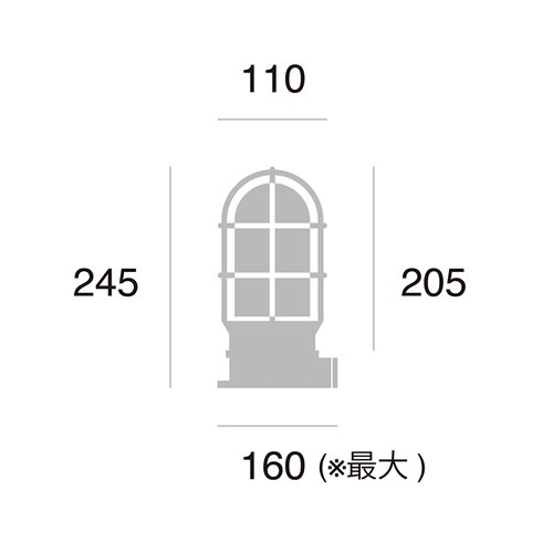 ネイビーベース ベーシックランプ (コードなし / 屋内・屋外兼用)　｜　アートワークスタジオ　-イケダ照明 online store-