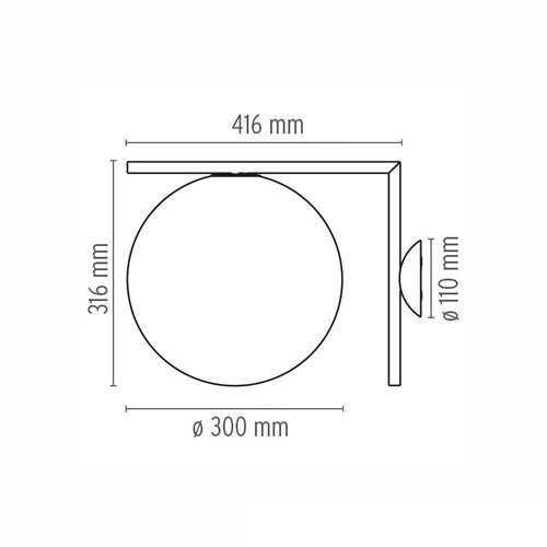 IC LIGHTS C/W2　IC ライツ C/W2（ブラック）ブラケットランプ/シーリングライト｜FLOS　フロス　-  LED照明、照明器具の通販ならイケダ照明 online store -