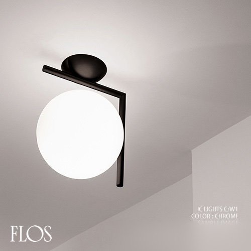 IC LIGHTS C/W1　IC ライツ C/W1（ブラック）ブラケット&シーリングライト　｜　FLOS　フロス　-  LED照明、照明器具の通販ならイケダ照明 online store -