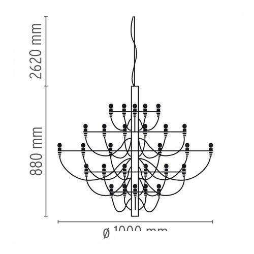 2097 / 50（ゴールド）シャンデリア / ペンダントライト ｜ FLOS