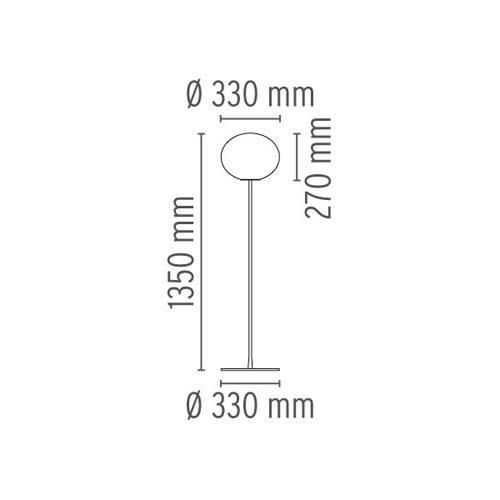 GLO-BALL F1 グローボールF1（ブラック）フロアスタンド ｜ FLOS