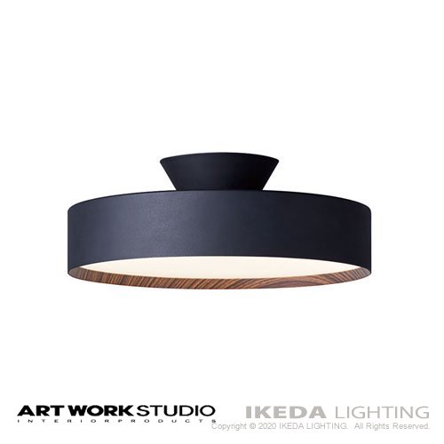 Glow 4000 LED Ceiling Lamp　グロー4000LEDシーリングランプ（ブラック+ライトウッド） 〔アートワークスタジオ〕　 -イケダ照明 online store-