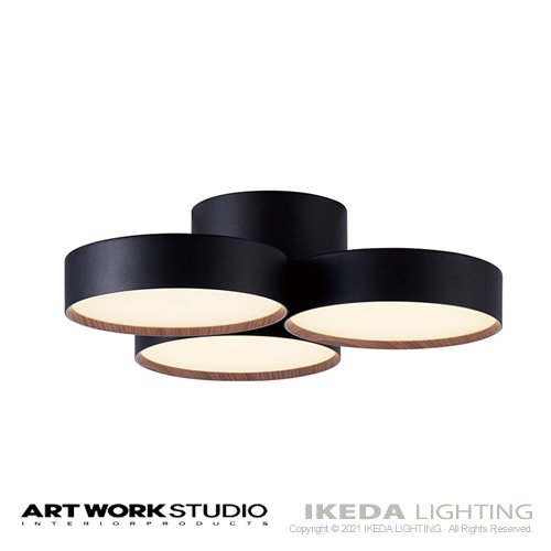 Phantom 5000 LED-ceiling lamp　ファントム5000LEDシーリングランプ（ブラック+ライトウッド） 〔ARTWORK  STUDIO　アートワークスタジオ〕　-イケダ照明 online store-