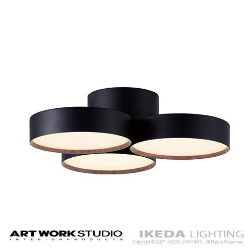 Phantom 4000 LED-ceiling lamp　ファントム4000LEDシーリングランプ（ブラック+ライトウッド） 〔ARTWORK  STUDIO　アートワークスタジオ〕　-イケダ照明 online store-