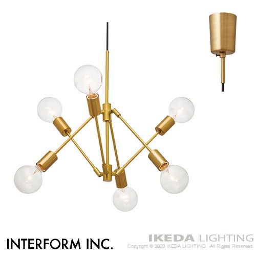 Gradiska （ゴールド） グラディスカ ペンダントライト ｜ インターフォルム -- IKEDA LIGHTING online store --