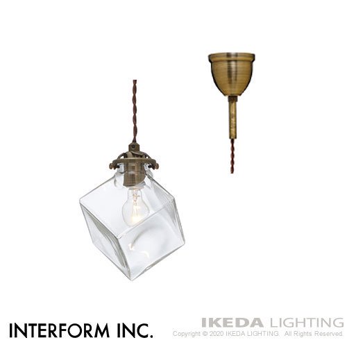 Quadrato （クリアー） クアドラト ペンダントライト ｜ インターフォルム -- IKEDA LIGHTING online store --