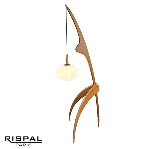 フロアスタンド Jean Rispal floorlamp Praying Mantis マンティスの祈り フロアライト （ビンテージ・オーク） ｜ RISPAL