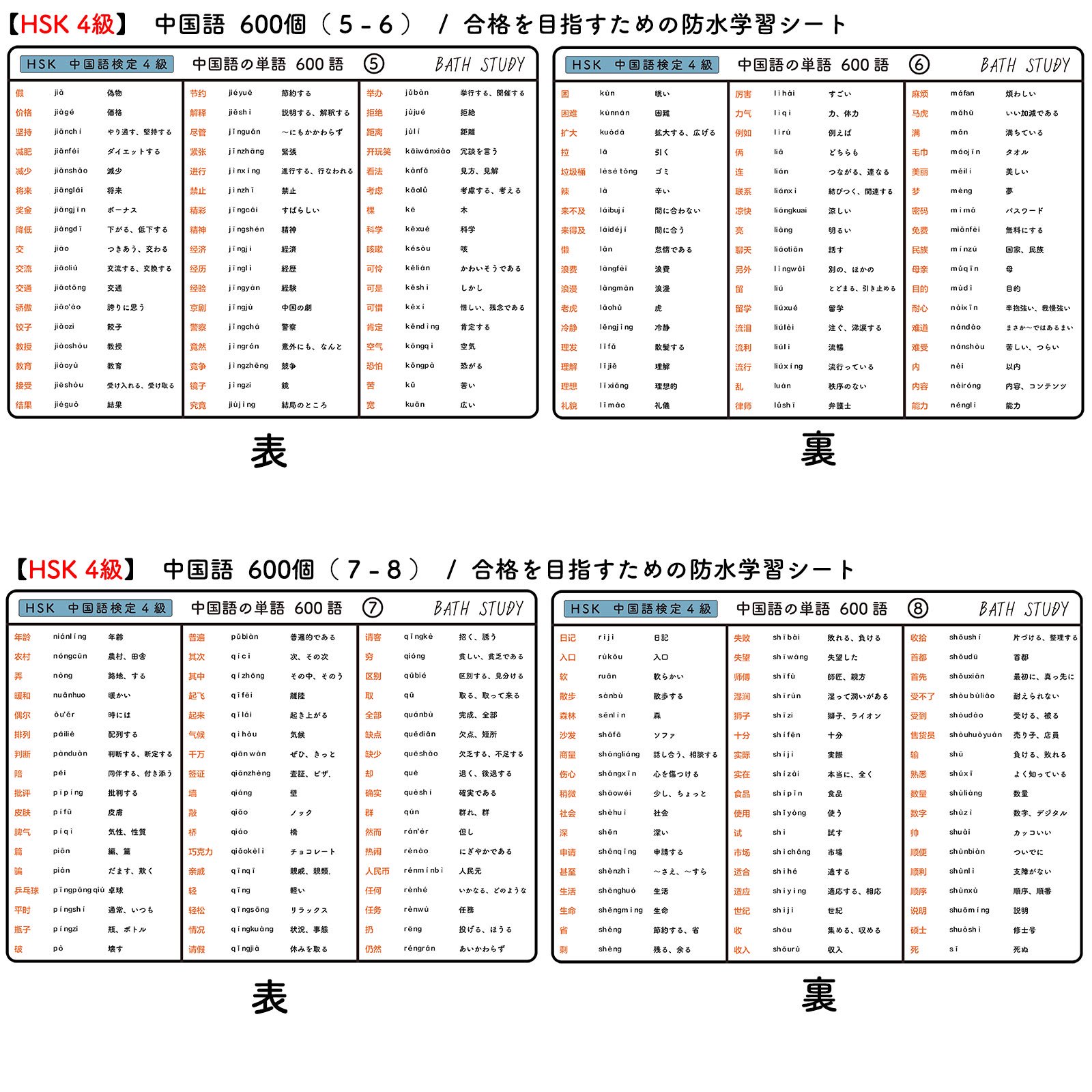 HSK4級を取得できる中国語力の目安は、1200語程度の常用単語と文法知識を習得している者・大学の第二外国語における第二年度後期履修程度 