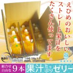 愛媛産 果汁たっぷりゼリー選べる９本セット（白箱）