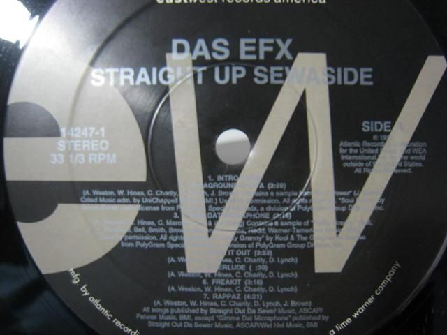 ダス・エフェックス DAS EFX/ストレート・アップ・スーワサイド DAS EFX / STRAIGHT UP SEWASIDE - レギュラークラフトレコード