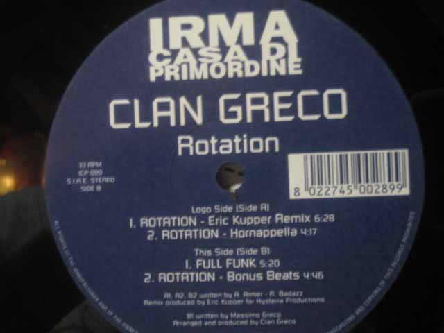 CLAN GRECO / ROTATION - レギュラークラフトレコード