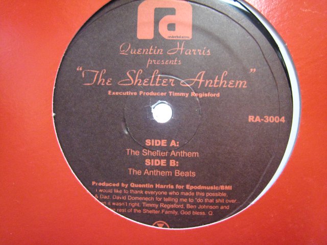 Quentin Harris / The Shelter Anthem - レギュラークラフトレコード