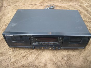 中古動作品 Pioneer T-W05SR ダブルカセットデッキ - レギュラー 